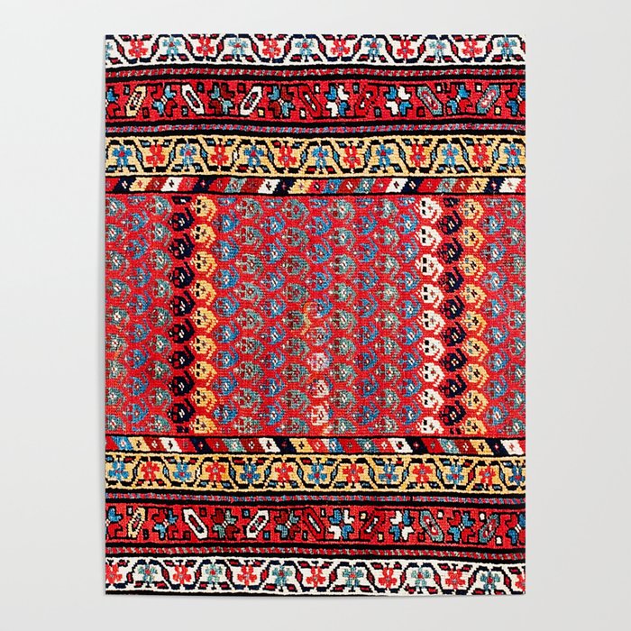 Kurdish Azerbaijan Northwest Persian Long Rug Print Poster Gallery Image 4
