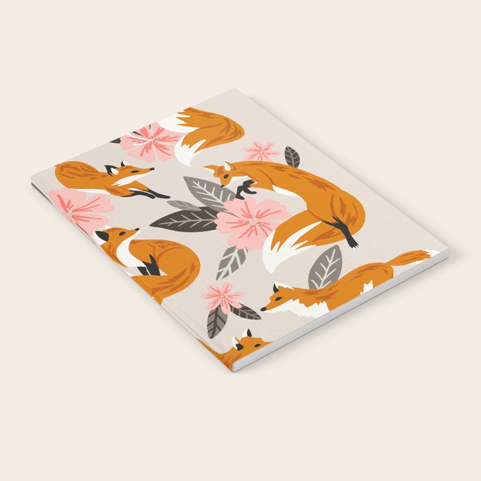 Foxes & Booms - Pink & Grey Notebook Gallery Image 2