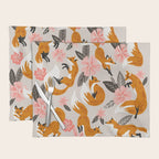 Foxes & Booms - Pink & Grey Placemat Gallery Image 1