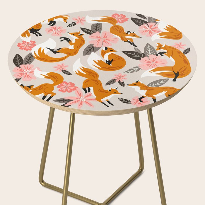 Foxes & Booms - Pink & Grey Side Table Gallery Image 2