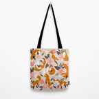 Foxes & Booms - Pink & Grey Tote Bag Gallery Image 2