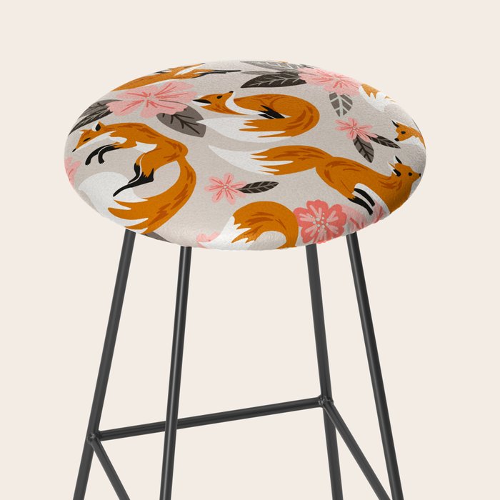 Foxes & Booms - Pink & Grey Stool Gallery Image 2