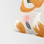 Foxes & Booms - Pink & Grey Pillow Sham Gallery Image 4