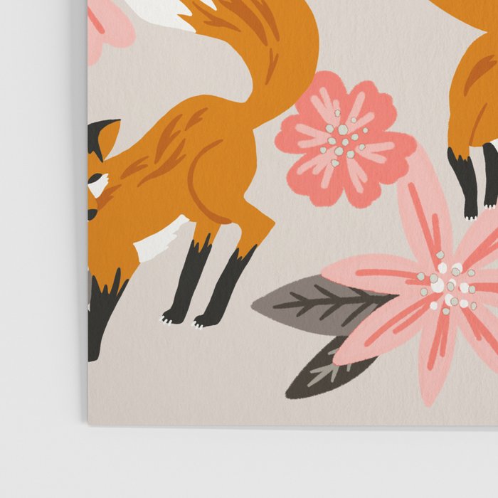 Foxes & Booms - Pink & Grey Poster Gallery Image 3