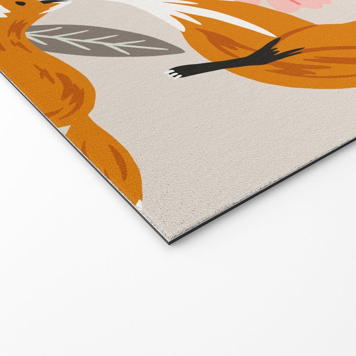 Foxes & Booms - Pink & Grey Welcome Mat Gallery Image 2