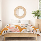 Foxes & Booms - Pink & Grey Duvet Cover Gallery Image 3
