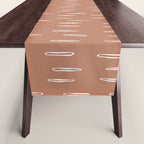 Boho Raindrops Abstract Pattern, Terracotta Table Runner Gallery Image 1