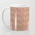 Boho Raindrops Abstract Pattern, Terracotta Coffee Mug Gallery Image 3