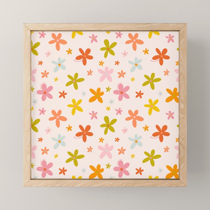 Rainbow Flower Print Mini Art Print Gallery Image 1