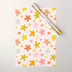 Rainbow Flower Print Wrapping Paper Gallery Image 1
