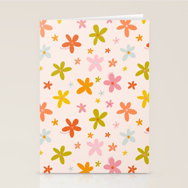 Rainbow Flower Print Stationery Card Gallery Image 2