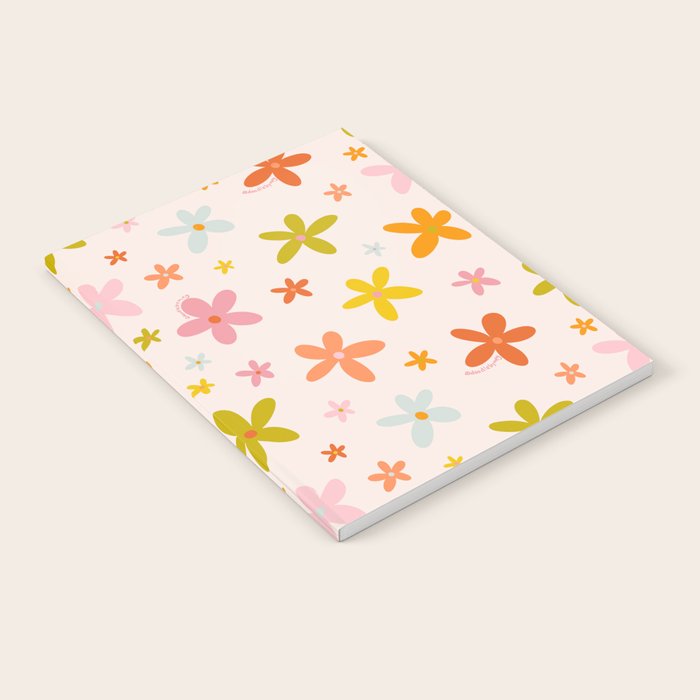 Rainbow Flower Print Notebook Gallery Image 2