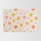 Rainbow Flower Print Rug Gallery Image 2