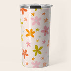 Rainbow Flower Print Travel Mug Gallery Image 1
