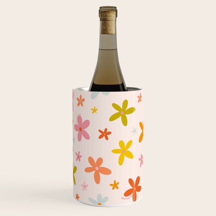 Rainbow Flower Print Wine Chiller Gallery Image 2
