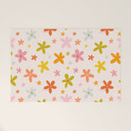 Rainbow Flower Print Welcome Mat Gallery Image 1
