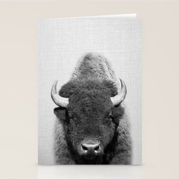 Buffalo - Black & White Stationery Card Gallery Image 2