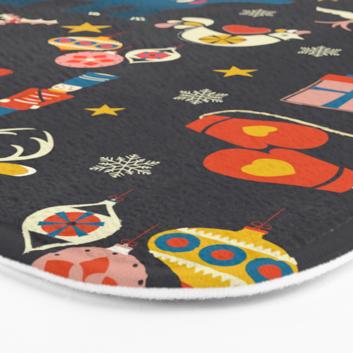 Christmas symbols pattern Bath Mat Gallery Image 3