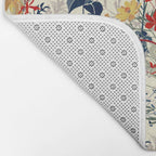 Wildflowers, Floral Prints, Red, Navy, Yellow Bath Mat Gallery Image 2