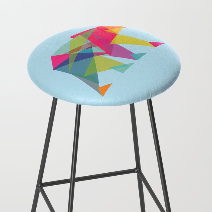 Fractal Bear - neon colorways Stool Gallery Image 2