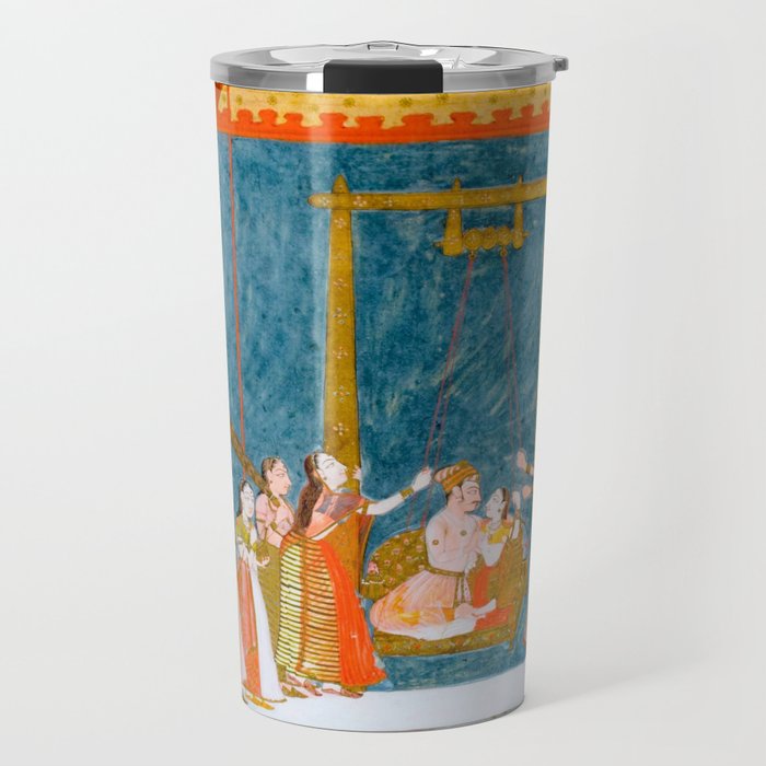 Hindola Raga (Spring Swinging) Indian Painted Illustration Travel Mug Gallery Image 1