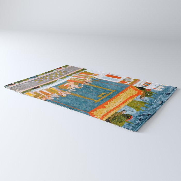 Hindola Raga (Spring Swinging) Indian Painted Illustration Rug Gallery Image 3