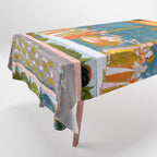 Hindola Raga (Spring Swinging) Indian Painted Illustration Tablecloth Gallery Image 1
