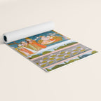 Hindola Raga (Spring Swinging) Indian Painted Illustration Yoga Mat Gallery Image 2