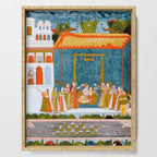 Hindola Raga (Spring Swinging) Indian Painted Illustration Serving Tray Gallery Image 1