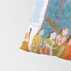 Hindola Raga (Spring Swinging) Indian Painted Illustration Pillow Sham Gallery Image 4