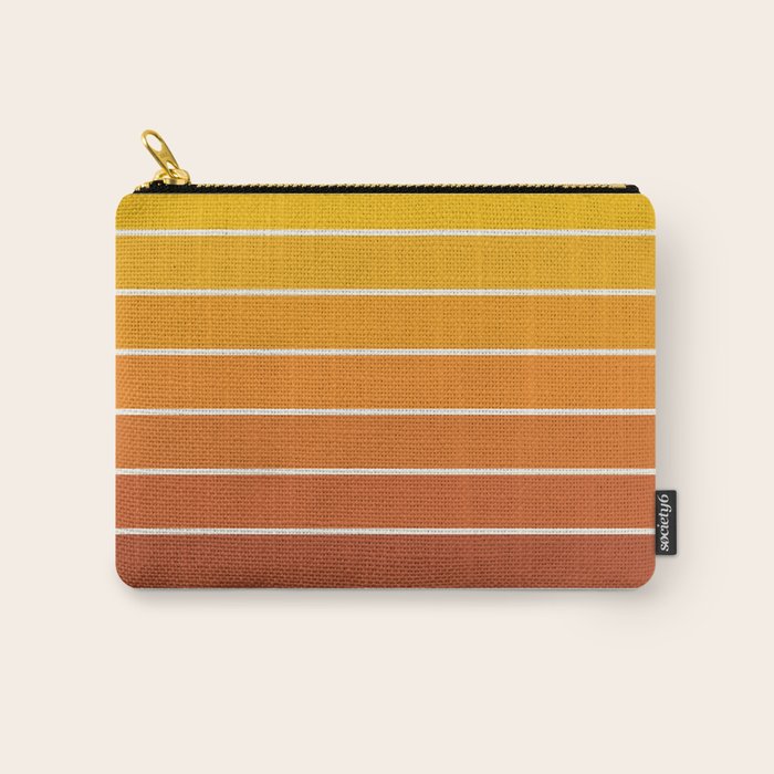 Gradient Arch IX Retro Orange Mid Century Modern Rainbow Carry All Pouch Gallery Image 1