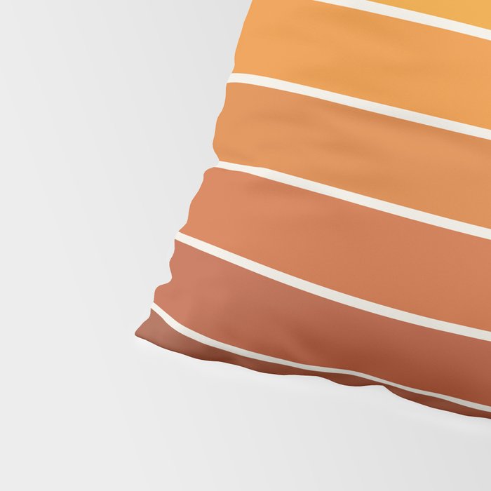 Gradient Arch IX Retro Orange Mid Century Modern Rainbow Pillow Sham Gallery Image 4