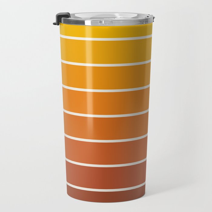 Gradient Arch IX Retro Orange Mid Century Modern Rainbow Travel Mug Gallery Image 3