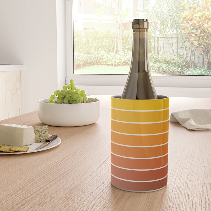 Gradient Arch IX Retro Orange Mid Century Modern Rainbow Wine Chiller Gallery Image 4