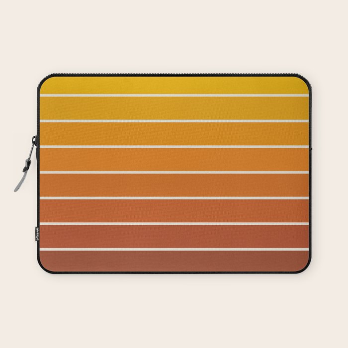 Gradient Arch IX Retro Orange Mid Century Modern Rainbow Laptop Sleeve Gallery Image 1