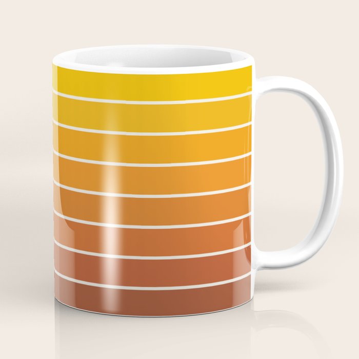 Gradient Arch IX Retro Orange Mid Century Modern Rainbow Coffee Mug Gallery Image 1