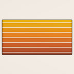 Gradient Arch IX Retro Orange Mid Century Modern Rainbow Desk Mat Gallery Image 3