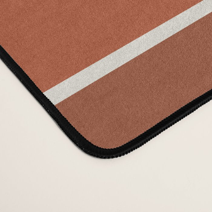Gradient Arch IX Retro Orange Mid Century Modern Rainbow Desk Mat Gallery Image 4