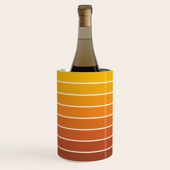 Gradient Arch IX Retro Orange Mid Century Modern Rainbow Wine Chiller Gallery Image 1