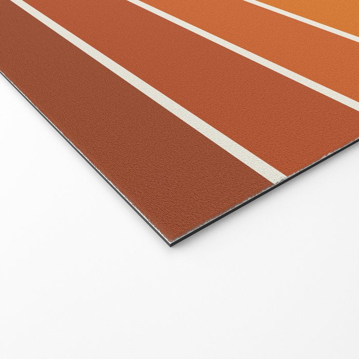 Gradient Arch IX Retro Orange Mid Century Modern Rainbow Welcome Mat Gallery Image 2