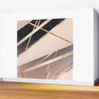 Rose Gold Blush Black Geometric Stripe Glam #1 #geo #decor #art #society6 Wall Mural Gallery Image 2