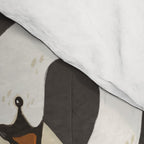 Swan Dance - Charcoal Black Background Comforter Gallery Image 4