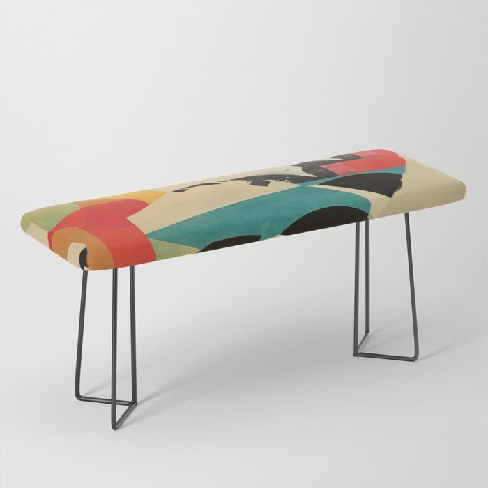 Colorful Abstract Horses 1 Bench Gallery Image 1