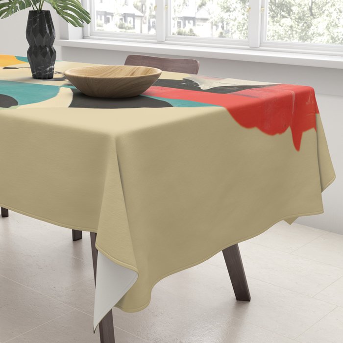 Colorful Abstract Horses 1 Tablecloth Gallery Image 3