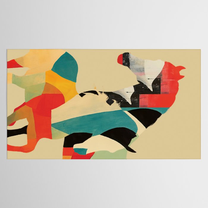 Colorful Abstract Horses 1 Tablecloth Gallery Image 2