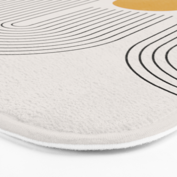 Mid-Century Modern No.22 - Woodblock Print Bath Mat Gallery Image 3