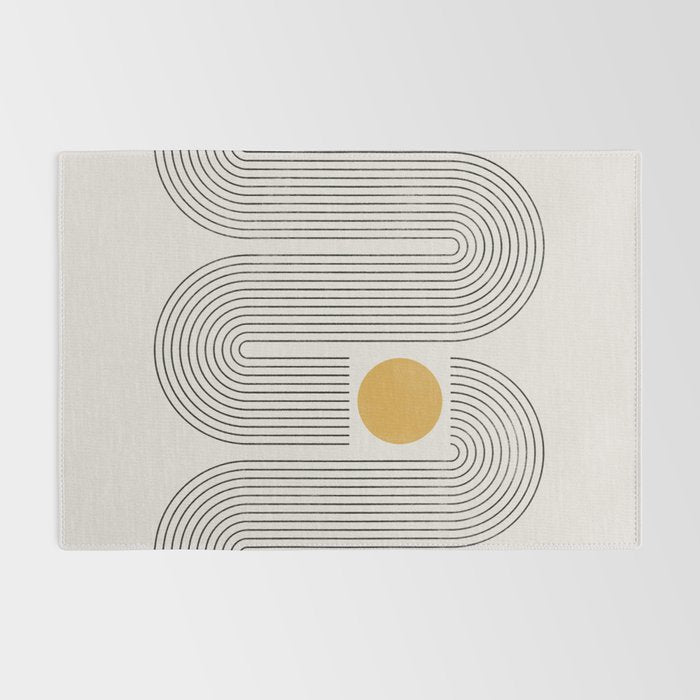 Mid-Century Modern No.22 - Woodblock Print Rug Gallery Image 2