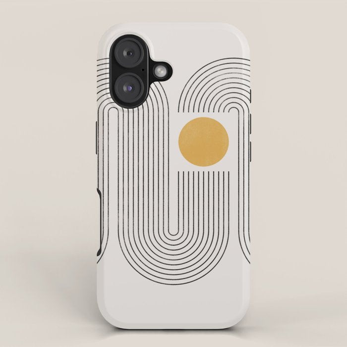 Mid-Century Modern No.22 - Woodblock Print iPhone Case Gallery Image 1