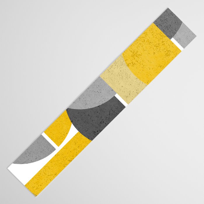 Modern Yellow and Gray Geometric 3 Table Runner Gallery Image 3