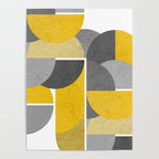 Modern Yellow and Gray Geometric 3 Poster Gallery Image 4